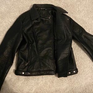 Black leather jacket